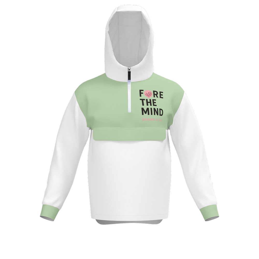 FORE the Mind – Fleece Quarter-Zip Hoodie (Sage)