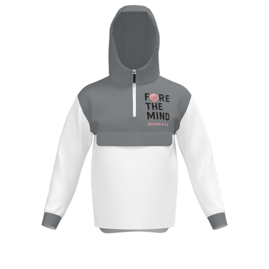 FORE the Mind – Fleece Quarter-Zip Hoodie (Grey)