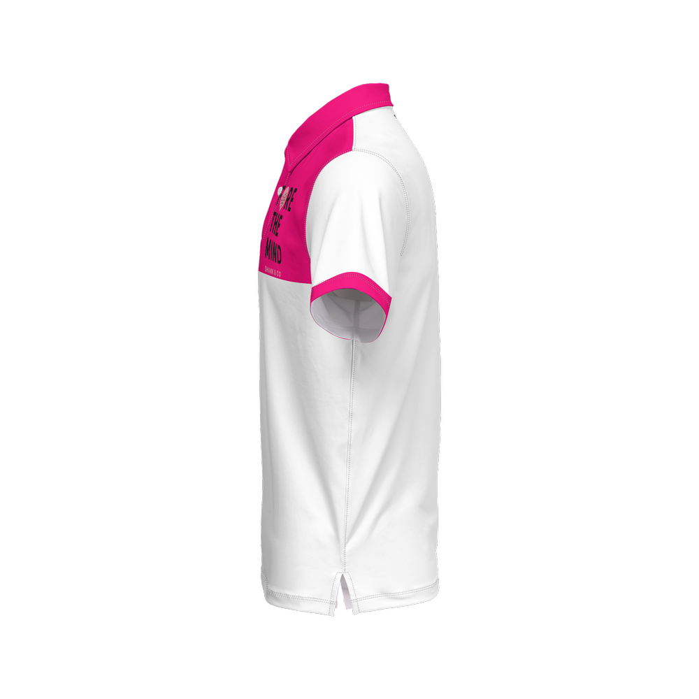 Men's "FORE The Mind"  Polo Shirt in Pink