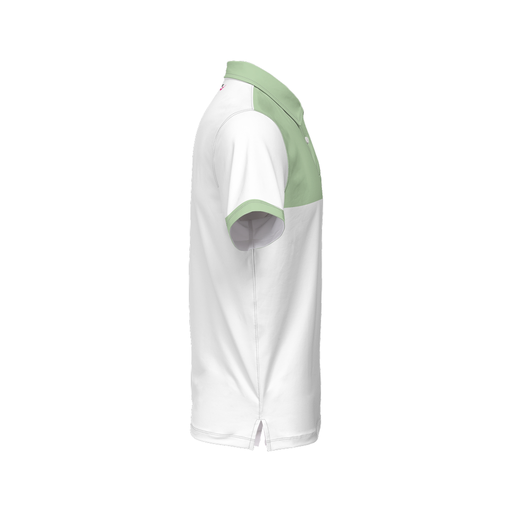 FORE the Mind – Sage/White Performance Polo